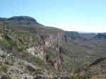 The Mesa wall, looking East from La Mariposa