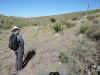 Janice on the trail to the Burro Mesa pour-off