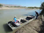 Janice on the boat to Boquillas, Mexico
