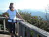 Janice at the first overlook on Mount Pisgah