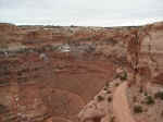 The Shafer Trail Road drops 1,300' then runs for 100 miles around the Island In The Sky
