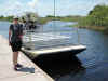Janice and an air boat at Everglades National Park