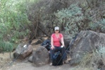 We stopped for lunch below Cottonwood, where the trail turns into Bright Angel Canyon.