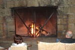 We sat by a roaring fire at the North Rim lodge and told our story to the tourists.