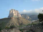 Guadalupe Mountains: El Capitan, with Guadalupe Peak behind (in the clouds)