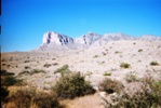 The Guadalupe Mountains, with El Capitan to the left and Guadalupe Peak higher and to the right