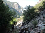 The trail to Hanging Lake climbs steeply from the Colorado River in Glenwood Canyon