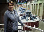 Janice in one of the powerplants