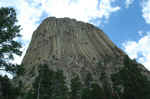 When you get close to Devil's Tower you can see the fractured columns