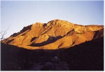 The south rim of the Chisos Mountains at sunrise