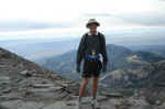 Charlie on the summit of Wheeler Peak, 13,063'