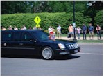 The President leaving Arlington National Cemetery on Memorial Day