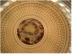 The dome in the Rotunda at the Capitol