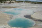 These pools are deep so the water has a beautiful blue color.