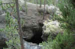 Along the trail, one creek disappears into this hole....